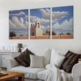 thumbnail image 2 of COMIO Georgia O'keeffe Wall Art Front of Ranchos Church Posters for Kitchen Giclee Prints on Canvas Room Decorative Paintings Modern Artwork  Horizontal Pictures Printed Canvas 12''x16''X3 Panels, 2 of 4