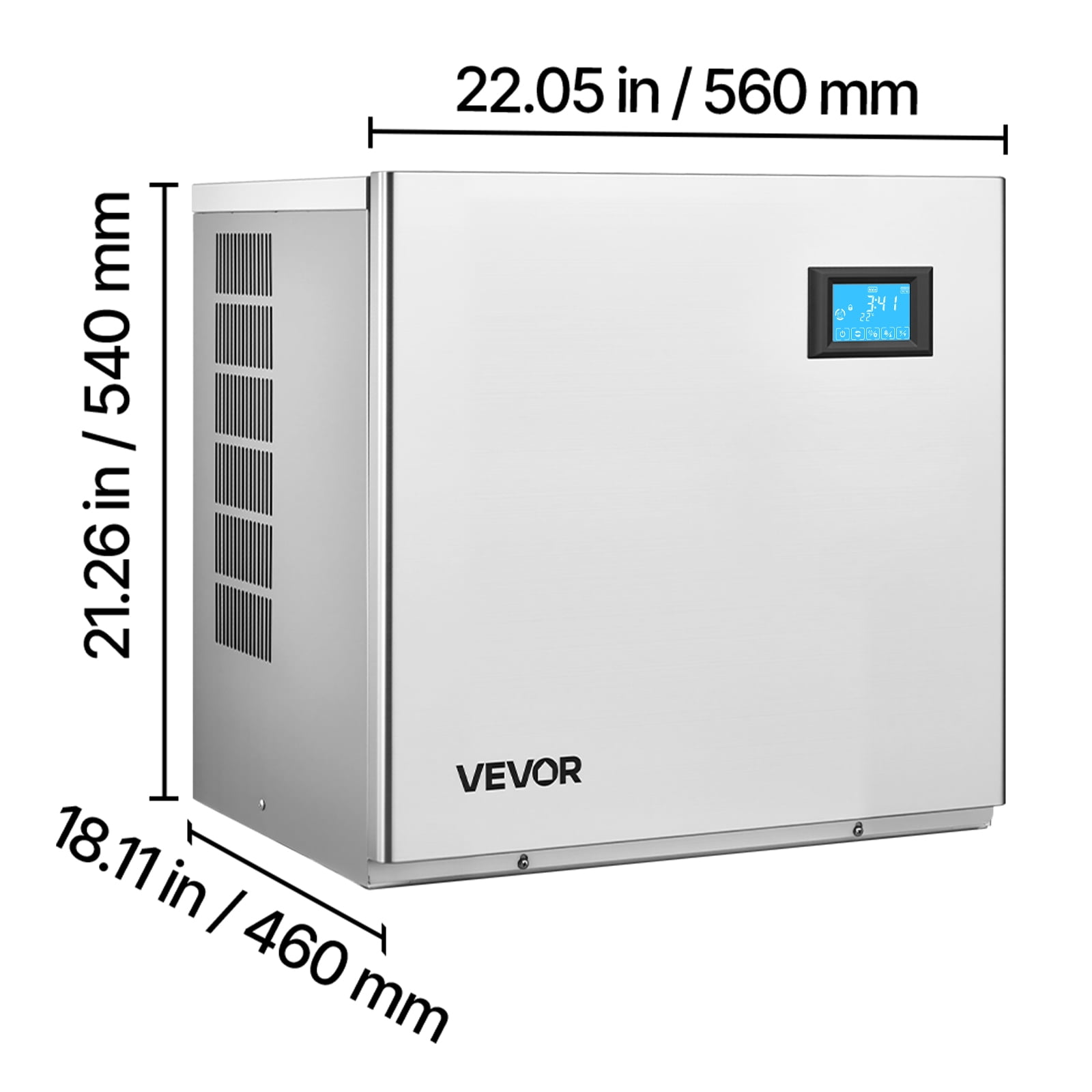 VEVOR Commercial Ice Maker Machine - Head, 360 Lbs/Day Stainless Steel Ice Machine with Self-Cleaning, 156 PCS Ice Tray, Adjustable Thickness, Ideal for Restaurant Bar Cafe Hotel - Head Only