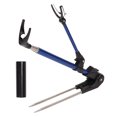 thumbnail image 1 of Nimomo Soporte para Caña De Pescar De Acero Inoxidable De 1,9 M con Plataforma Retráctil, Soporte para Caña De Pescar con Enchufe Desmontable Azul para Exteriores, 1 of 5