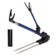 thumbnail image 1 of Uadme Soporte para caña de Pescar de 1,9 m, Soporte para caña de Pescar de Acero Inoxidable con Plataforma retráctil, Enchufe Desmontable Azul, Soporte para caña de Pescar, 1 of 5