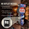 thumbnail image 4 of Licensed Pepsi Cola Bottle Double-Sided LED Plaque 25" Vintage Light Up Wall Decor Retro Soda Logo Marquee Sign for Man Cave Bar Garage Game Room Battery Powered Metal Wall Art, 4 of 7