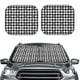 thumbnail image 2 of Fotbe Black Tartan Plaid Juego de 2 Piezas de Parasoles para Parabrisas | Bloqueador Solar para Auto | Accesorios Plegables para Protección Solar Interior-Medium, 2 of 6