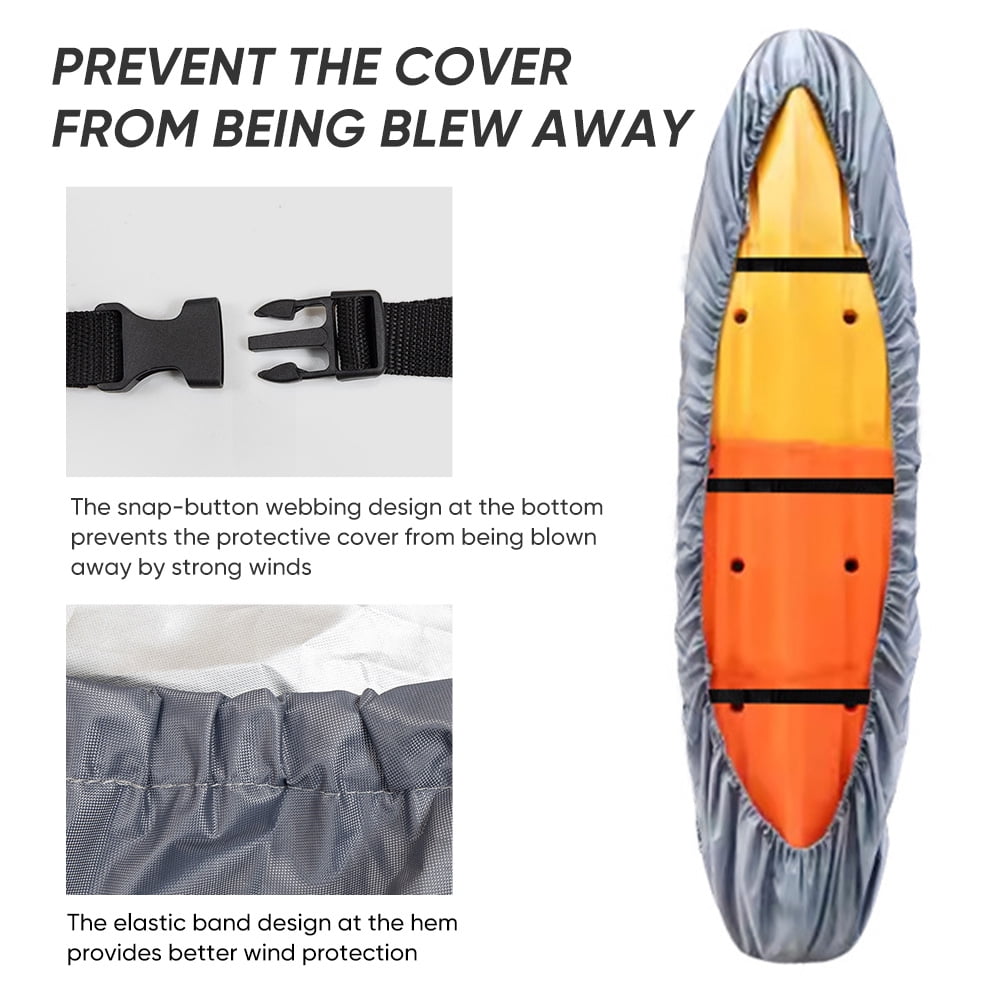 Kayak Cover,Waterproof Cover Duty Canoe Cover Heavy Duty Canoe Buckle Waterproof Sun Twirltide Cover 420d With Boat Cover Windproof Canoe Boat Cover Indoor And Cover Windproof Indoor