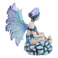 thumbnail image 2 of Elf Pixie Water Elemental Fairy in Emerald Iridescent Dress Fantasy Figurine, 2 of 9