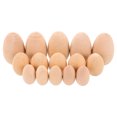thumbnail image 1 of 15 huevos de Pascua de madera, huevos de madera en blanco, artesanías sin terminar, huevos para pintar, decoraciones de fiesta, huevos de gallina falsos para rellenar cestas de Pascua, 1 of 8