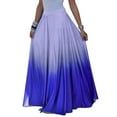 thumbnail image 1 of Jupe Longue Plissée à Taille Élastique Imprimé Dégradé pour Femmes, 1 of 10