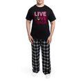 thumbnail image 5 of CafePress - Live Love Teach Autism Men's Dark Pajamas - Men's Dark Loose Fit Cotton Pajama Set, 5 of 7
