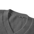 thumbnail image 3 of ZUKMRJPC Mens V Neck Sweaters Casual Long Sleeve Solid Color Loose Fit Knitted Sweater Lightweight Soft Comfy Basic Pullover Sweaters, 3 of 5