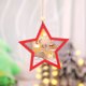 thumbnail image 3 of Toystoory Mini adorno de de Navidad Santa Claus colgante con ventana decoración de pared hogar rústico Año Nuevo decoración de arte Kits de decoración para fiestas Estrella, 3 of 6
