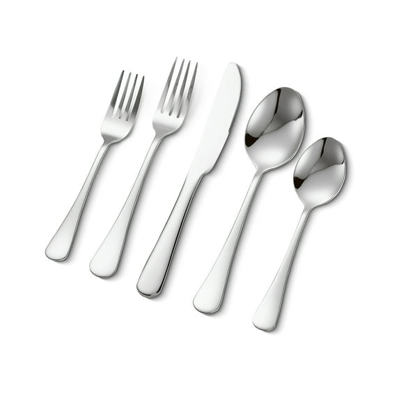 VEVOR 30-Piece Silverware Set, Food-Grade Stainless Steel Flatware Utensils, Mirror Finished Cutlery Set, Dishwasher Safe Eating Tableware for Kitchen Home, Service for 6, Include Knife Fork Spoon