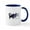 White/Navy Inside, variant on CafePress - Running Huskies Mug - 11 oz Ceramic Mug - Novelty Coffee Tea Cup