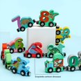 thumbnail image 2 of 11Pcs Wooden Dinosaur Number Train Set Toddler Dino Train Toy Train Set with Dinosaur Learning Toy, 2 of 8