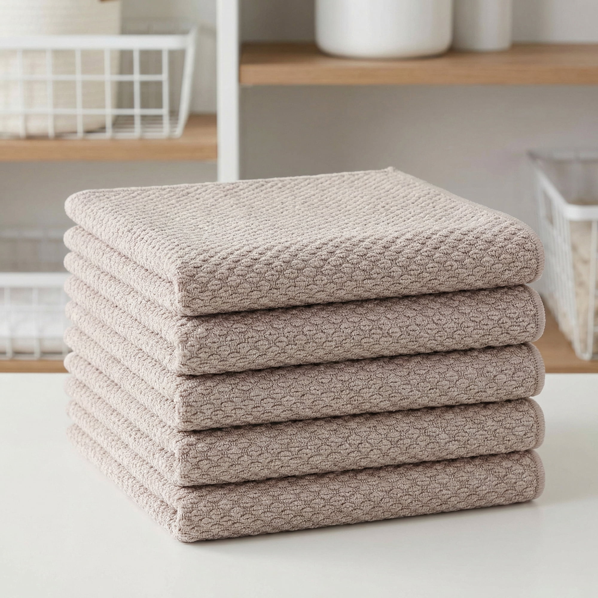 Unique Bargains Microfiber Dish Cloth for Washing Dishes Rags Dark Gray 12" x 12"