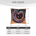 thumbnail image 5 of LNWH Heartshaped Starry Orange Bacakground Throw Pillow Covers, Square Soft Linen Decorative Pillow Cases, 16"x16" Inch, 5 of 8