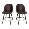 thumbnail image 5 of Flash Furniture Lyla 30"H Square Adjustable Mid Back Barstool, Brown, 5 of 12