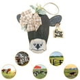 thumbnail image 4 of Cowhead Farmhouse Sign Colgante Artesanía de madera Suministros para fiestas navideñas reutilizables, 4 of 7