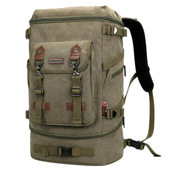 Mochila WITZMAN de lona de viaje, equipaje de mano, 21 x 12 x 7 cm, militar