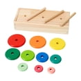 thumbnail image 3 of Juguete de apilamiento de anillos, torre lógica, juego de bricolaje, juguete educativo de matemáticas de madera para niños pequeños, rompecabezas inte, 3 of 9