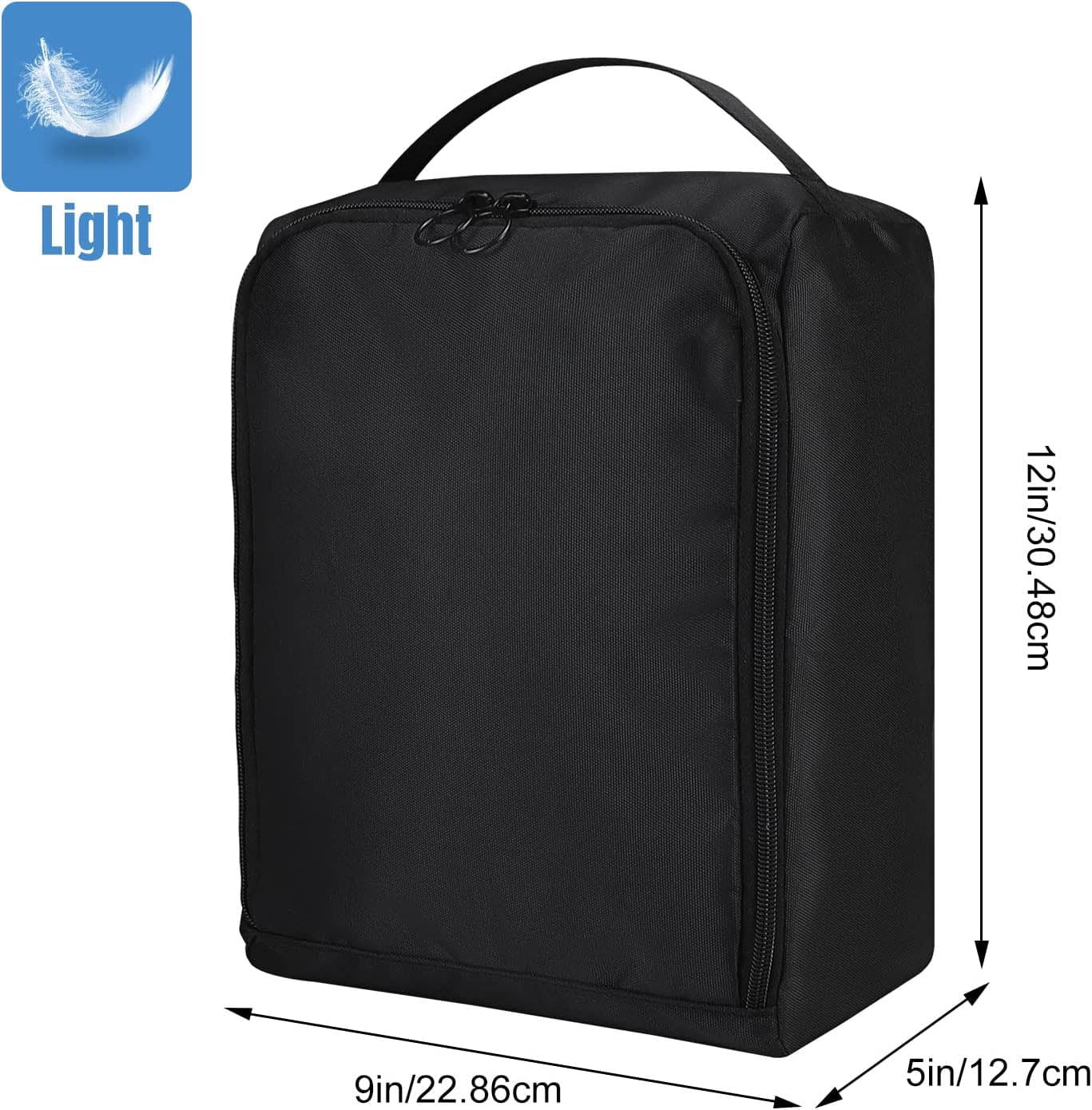 Shoe Bags for Travel - Portable Storage Bag, Pouch, Packing Cubes in Classic Black