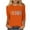 Funny Christmas Shirts-B08 Orange, variant on Mifsaly Christmas Shirts for Women Plus Size 3/4 Sleeve Xmas T-Shirts Crewneck Loose Tunic Thanksgiving Pullover Tops 2025 Holiday Festival Party Blouse Support for Watching Movies