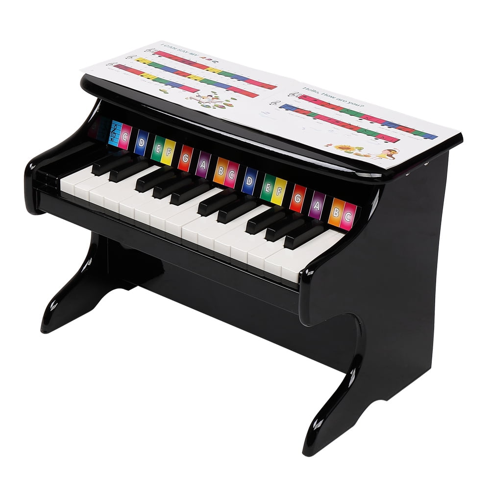 Piano for Toddlers, 25-key Children's Wooden Piano, Electronic Piano Musical Instrument, Black Piano for Toddlers, 25-key Children's Wooden Piano, Electronic Piano Musical Instrument, Black