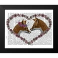 thumbnail image 2 of Fab Funky 14x12 Black Modern Framed Museum Art Print Titled - Foxes in Flowers, 2 of 5
