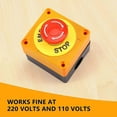 thumbnail image 3 of 2Pcs Red Mushroom Emergency Stop Shut Off Push Button Switch No, 3 of 5