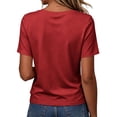 thumbnail image 6 of Tqcoqu Womens Summer Tops,V Neck Short Sleeve Shirts Dressy Casual Tunic Blouses Spring Fashion,Red Women's S-XXXL, 6 of 7