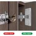 thumbnail image 4 of Cabinet Repair Brackets with Hole, 8 Pieces Repair Brackets Plates Easy Installation with 48 Screws, Hinge Repair Kit for Wood, Furniture, Shelves, 4 of 5