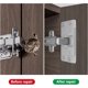 thumbnail image 4 of Cabinet Repair Brackets with Hole, 8 Pieces Repair Brackets Plates Easy Installation with 48 Screws, Hinge Repair Kit for Wood, Furniture, Shelves, 4 of 5