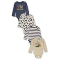 thumbnail image 3 of Koala Baby Baby Boys' 4-Pack Long-Sleeve Bodysuits Color: indigo Size: 9 - 12 months, 3 of 3