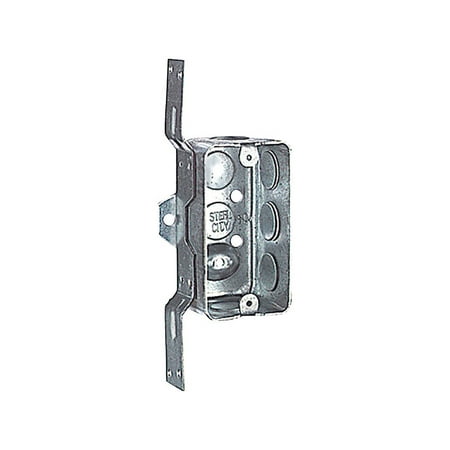 Steel City 3821386 4 in. Rectangle Galvanized Steel 1 Gang Utility Handy Box  Silver