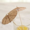thumbnail image 6 of Efavormart 50 Pack Natural Biodegradable Tiki Hut Paper Umbrella Cocktail Sticks, Eco Friendly Bamboo Skewers Party Picks - 6", 6 of 11