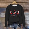 thumbnail image 1 of DrHTOOQers Chandail à Capuchon pour Femmes 2025, Chandail Décontracté à Manches Longues pour Femmes, Col Rond Vacances Noël Imprimé Mignon Hauts Amples, 1 of 3