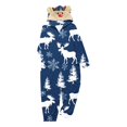 thumbnail image 2 of Penkiiy Family Christmas Onesies Matching Sets Pajamas Holiday Cute Print Pjs Hoodie Fleece Sleepwear for Couple and Kids 5 Years Blue, 2 of 5