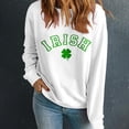 thumbnail image 3 of Charella Sweatshirts for Women St Patricks Day Decorations Long Sleeve Crewneck Tops 2024 Trendy T-shirt,White,XS, 3 of 5