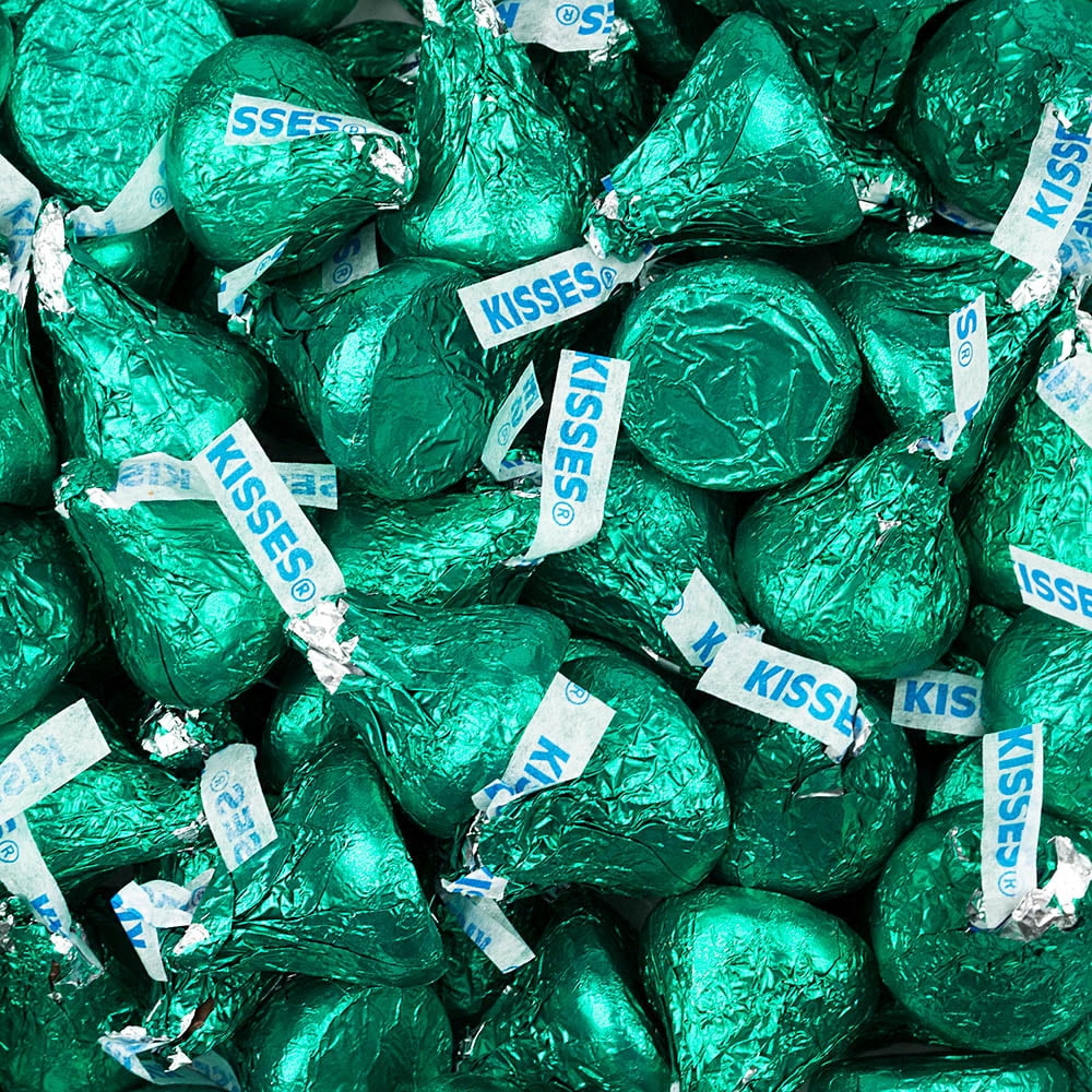 124 Pcs Earth Day Candy Party Favors Hershey's Miniatures & Green Kisses (1.52 lbs, Approx. 124 Pcs)