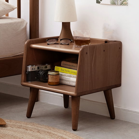 Cterwk Wood Bedside Table Nightstand for Living Room, Bedroom