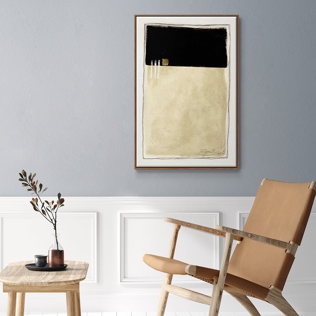 Inner Musing II Framed Premium Gallery Wrapped Canvas - Ready to Hang - 17 x 25 - Walnut Floating Frame