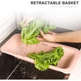 thumbnail image 4 of Collapsible Colander Over The Sink Plastic Oval Strainer Basket for Drain Wash Veggie Fruit Pasta Extendable Essential Draining Rack, 4 of 7
