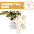 thumbnail image 2 of 10pcs Unfinished Wood Cross Pendant Diy Cross Unpainted Cross Ornament Diy Crafts Making Material, 2 of 5