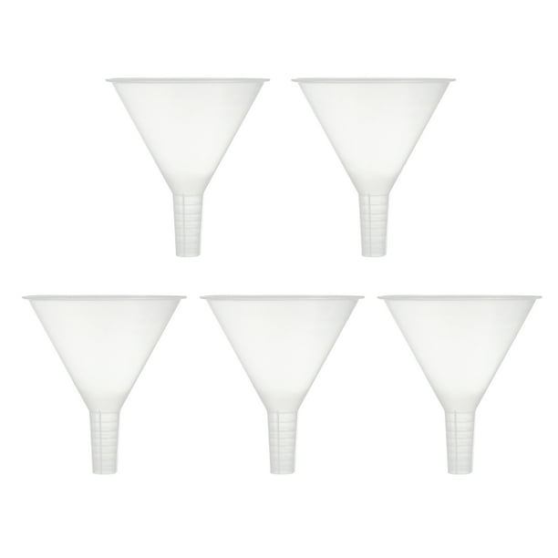 EeaseMX 5 botellas pequeñas de plástico para difusor de perfume, mini embudos para aceite líquido.