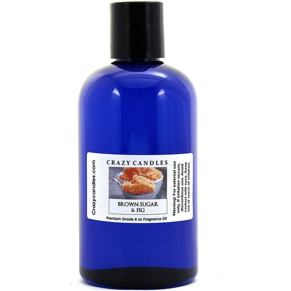 Crazy Candles 8oz Brown Sugar & Fig 8 Fl Oz Bottle (237ml) Premium Grade Scented Fragrance Oil Made in USA