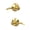 Bright Brass, variant on Bed/Bath Privacy Door Handle with Lock, Satin Nickel | Interior bedroom or bathroom door lever with push button lock, Reversible, Easy install