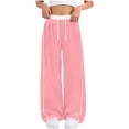 thumbnail image 2 of Girls Parachute Pants Y2K Wide Leg Cargo Sweatpants Drawstring Waist Jogger Pants with Pockets, 2 of 8