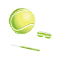thumbnail image 1 of Piñata de pelota de tenis, suministros para fiestas temáticas deportivas, accesorio fotográfico, fácil de llenar, divertida, con varilla para vendar, 1 of 8