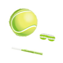 Tennis Ball Piñata Sports Party Supply Birthday Decoration Easy to Fill with Candy for Kids Outdoor Activities