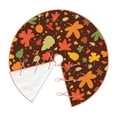 thumbnail image 2 of Daiia Autumn Leaves Drawing Merry Christmas Tree Skirt , Xmas Large Lace-up Tree Skirt, Santa Snowflakes Rustic Home Decorations New Year Party Farmhouse Decor-48", 2 of 7