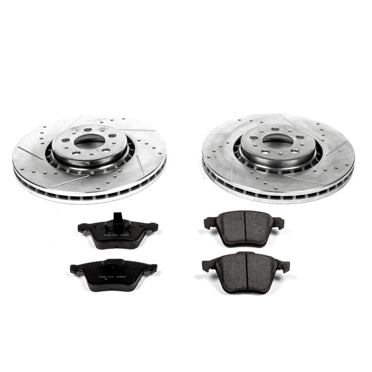 PowerStop Front Z23 Evolution Sport Carbon-Fiber Ceramic Brake Pad and Drilled & Slotted Rotor Kit Fits: VOLVO Select Models K4552