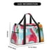 thumbnail image 3 of Balery Tropical Flamingo Pool Float Bolsa de Gimnasio para Mujeres, Bolsa de Viaje con Bolsillo Húmedo, Bolsa de Fin de Semana para Mujeres, Bolsa de Viaje Resistente al Agua, 3 of 7
